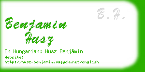 benjamin husz business card